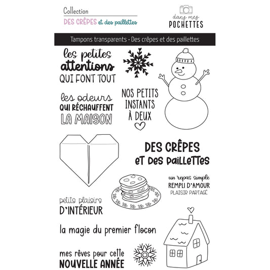 Planche de tampons clear - Des crêpes et des paillettes