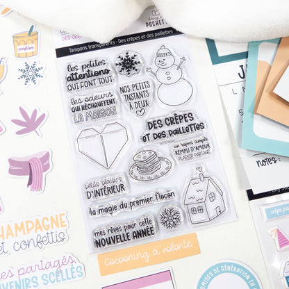 Planche de tampons clear - Des crêpes et des paillettes