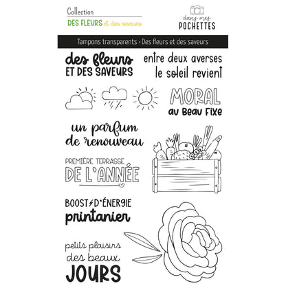 Planche de tampons clear - Des fleurs et des saveurs