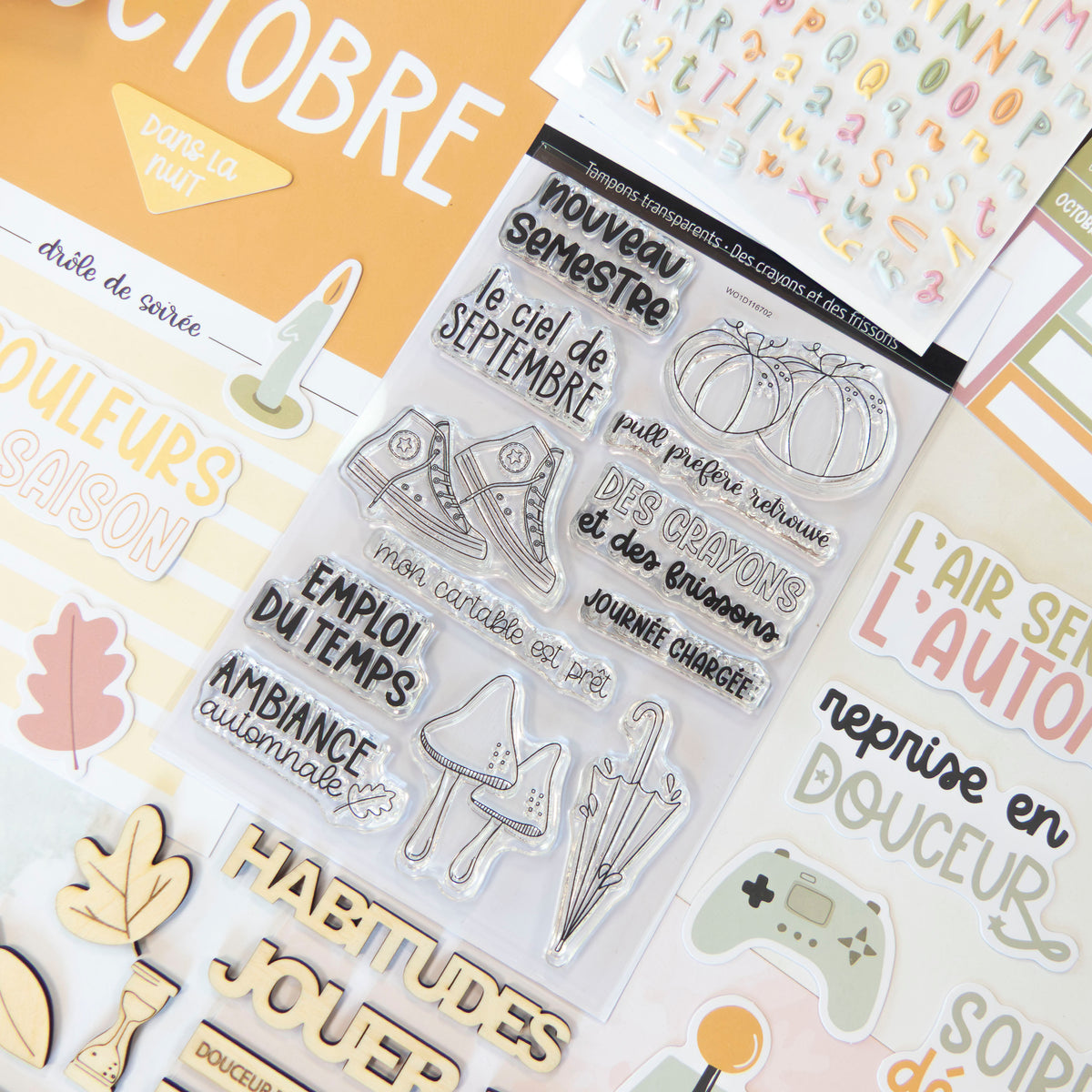 Tampons scrapbooking - Des crayons et des frissons