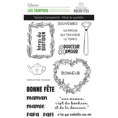 Planche de tampons clear - Héros du quotidien