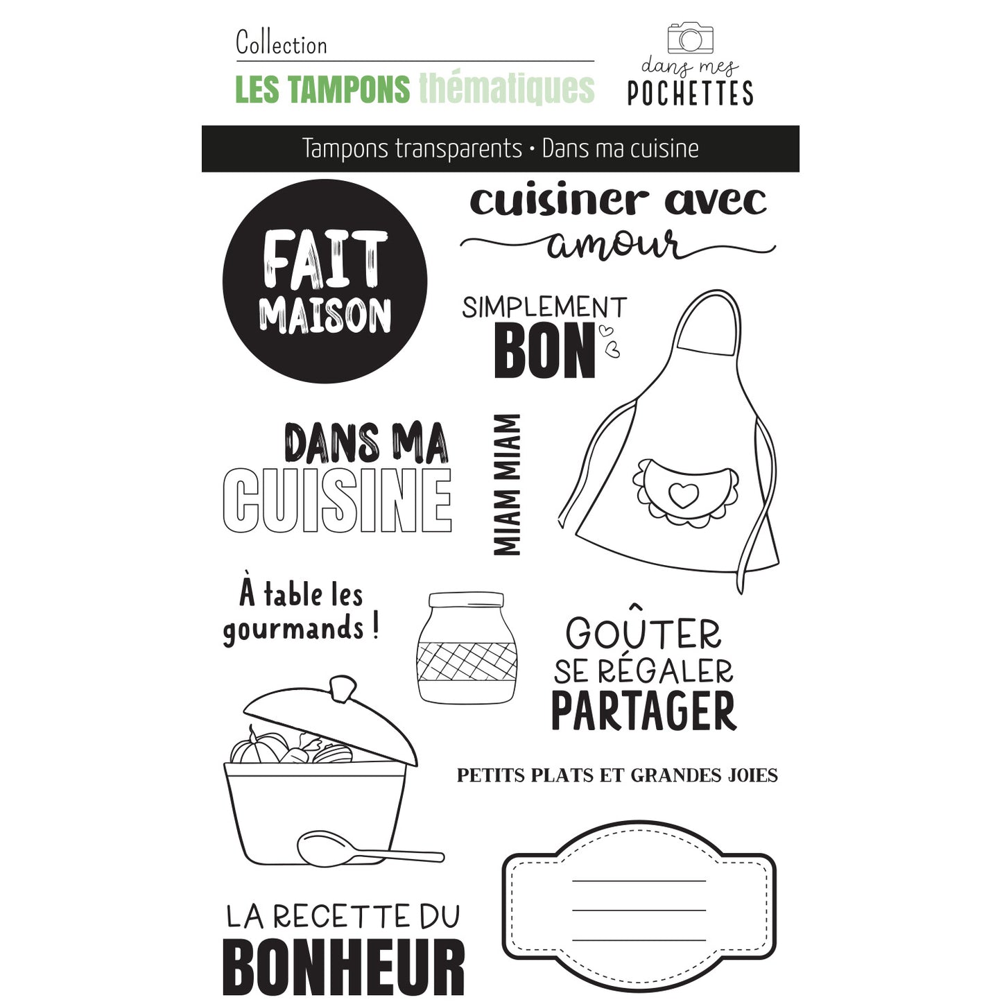 Planche de tampons clear - Dans ma cuisine