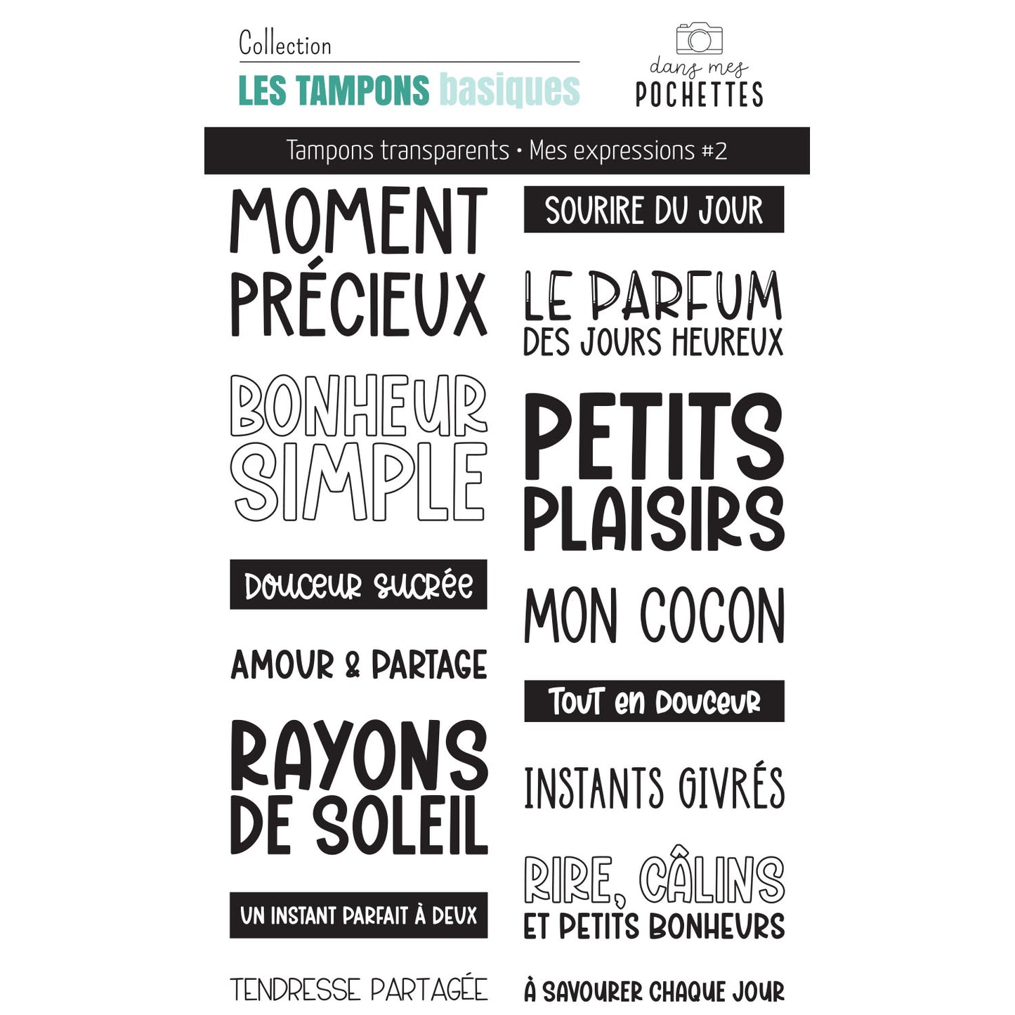 Planche de tampons clear - Mes expressions (2)