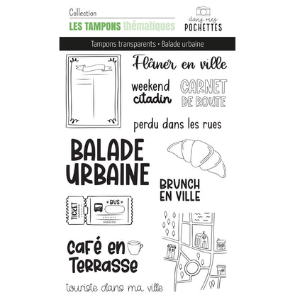 Tampons scrapbooking - Balade urbaine