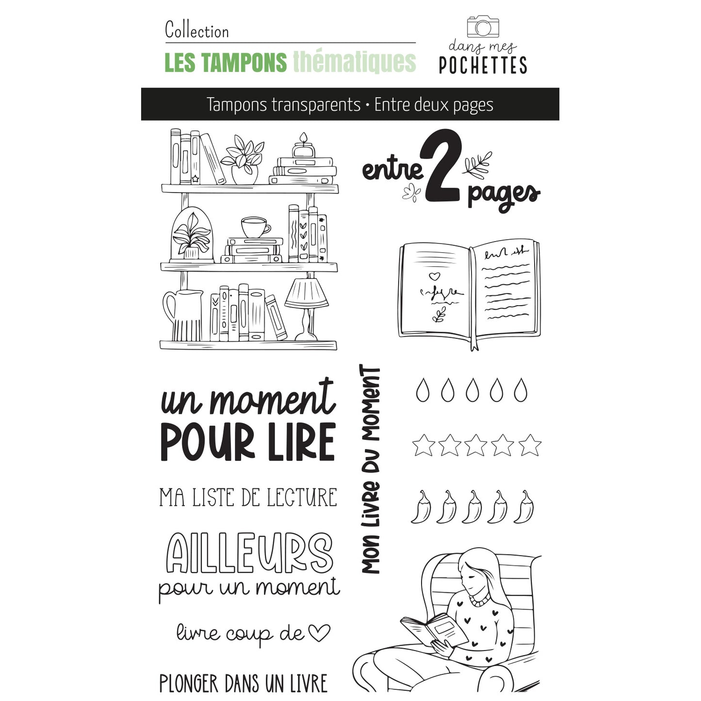 Tampons scrapbooking - Entre deux pages