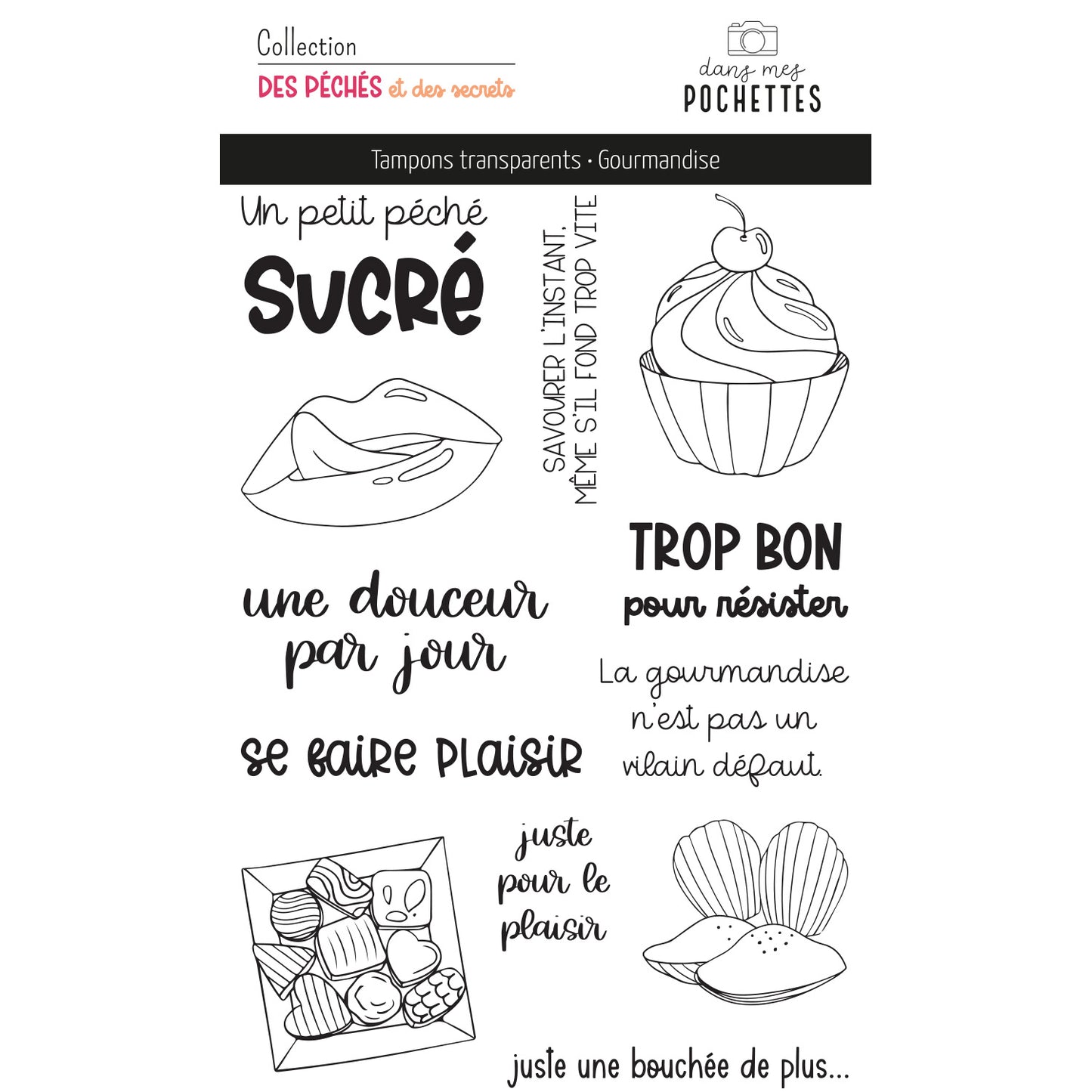 Tampons scrapbooking - Gourmandise