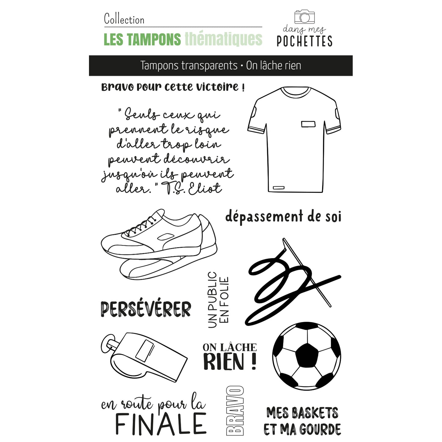 Planche de tampons clear - On lâche rien