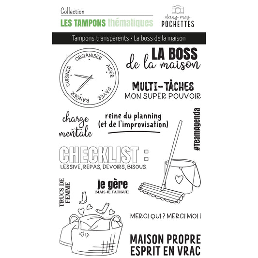 Planche de tampons clear - La boss de la maison