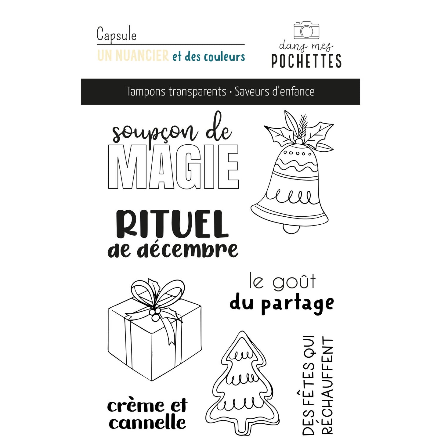 Planche de tampons clear - Saveurs d’enfance