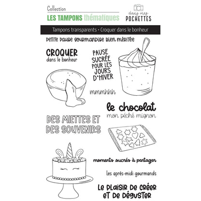 Planche de tampons clear - Croquer dans le bonheur