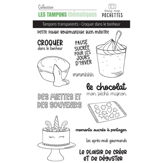 Planche de tampons clear - Croquer dans le bonheur