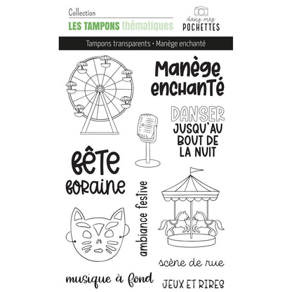 Tampons scrapbooking - Manège enchanté