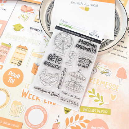 Tampons scrapbooking - Manège enchanté