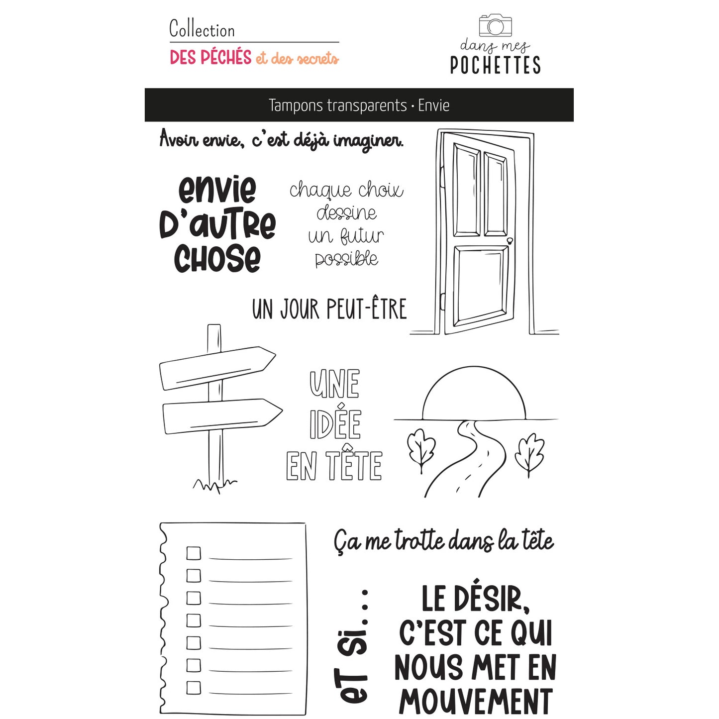 Tampons scrapbooking - Envie