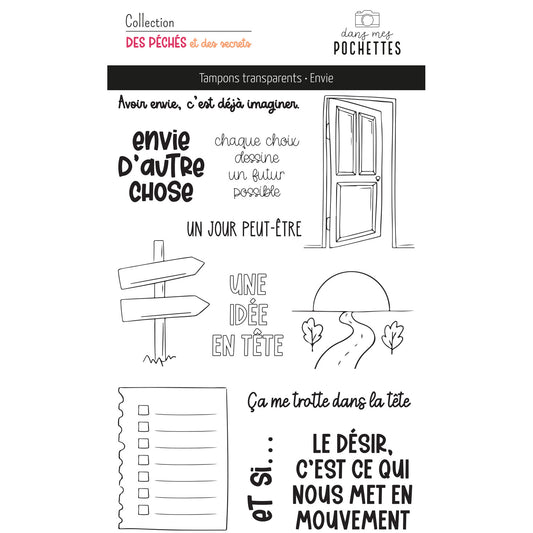 Tampons scrapbooking - Envie