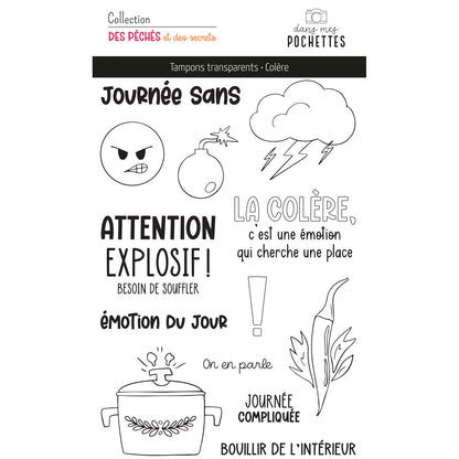Tampons scrapbooking - Colère