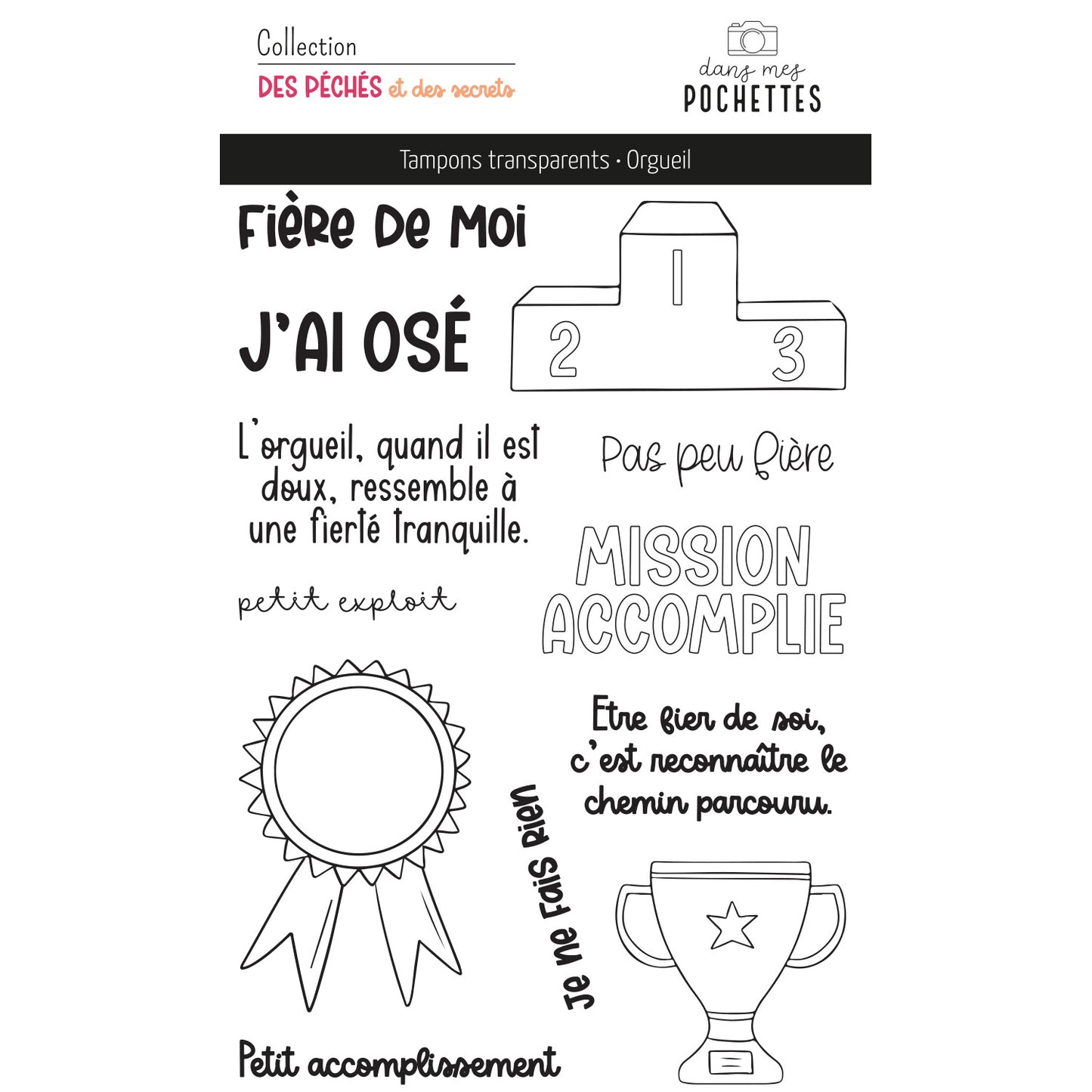 Tampons scrapbooking - Orgueil