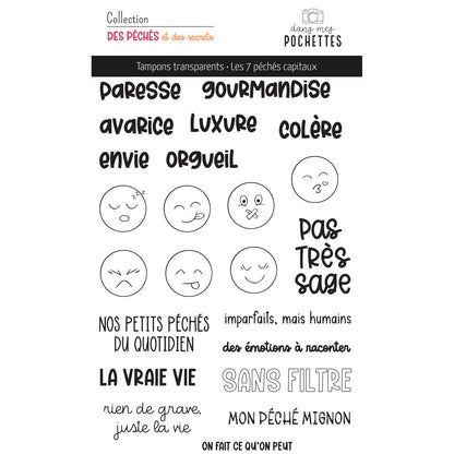 Tampons scrapbooking - Les 7 péchés capitaux