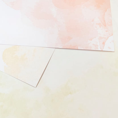 Papiers de scrapbooking (Unis et Aquarelle) - Des coquelicots et une pomme d'amour