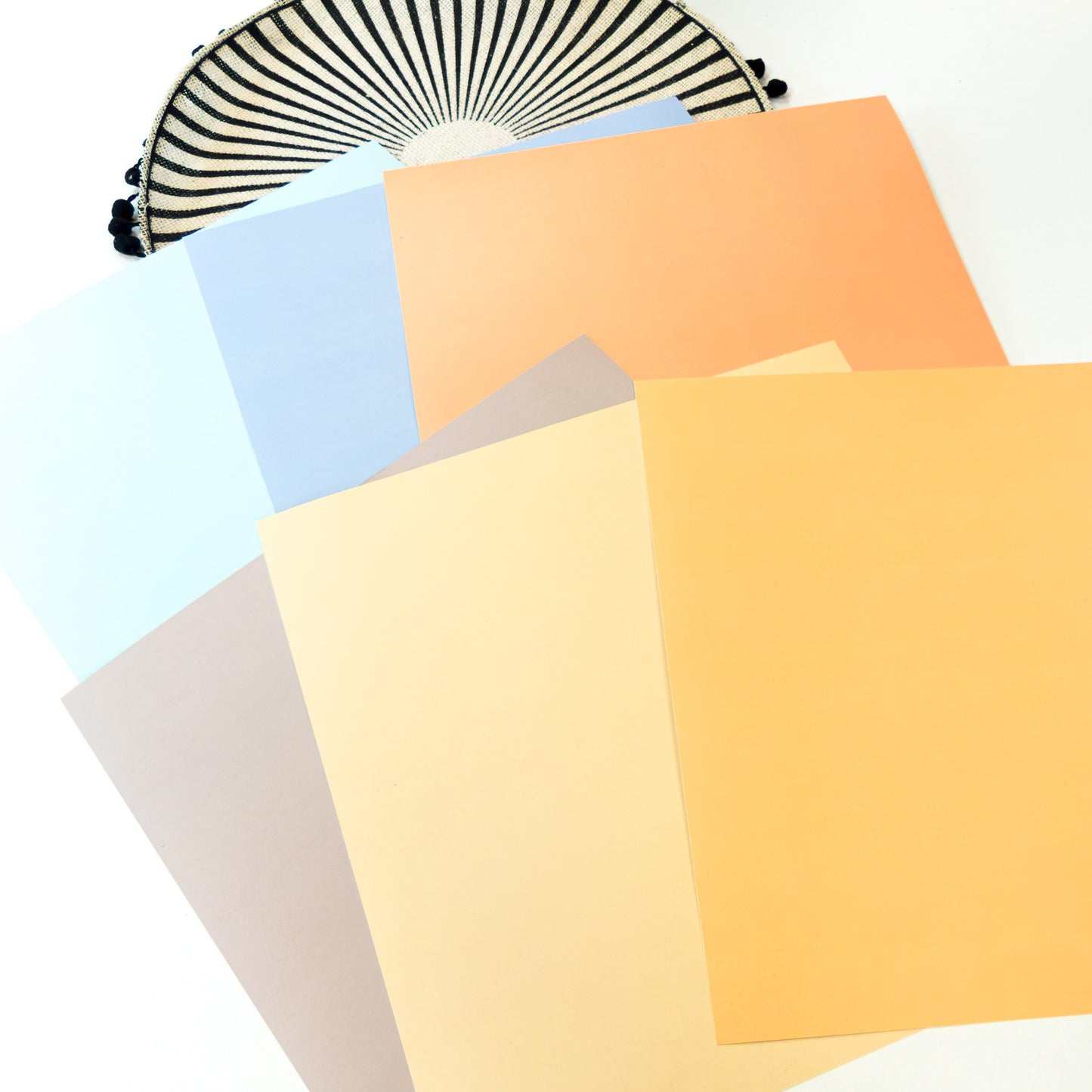 Papiers de scrapbooking (Unis et Aquarelle) - Un bikini et des smoothies