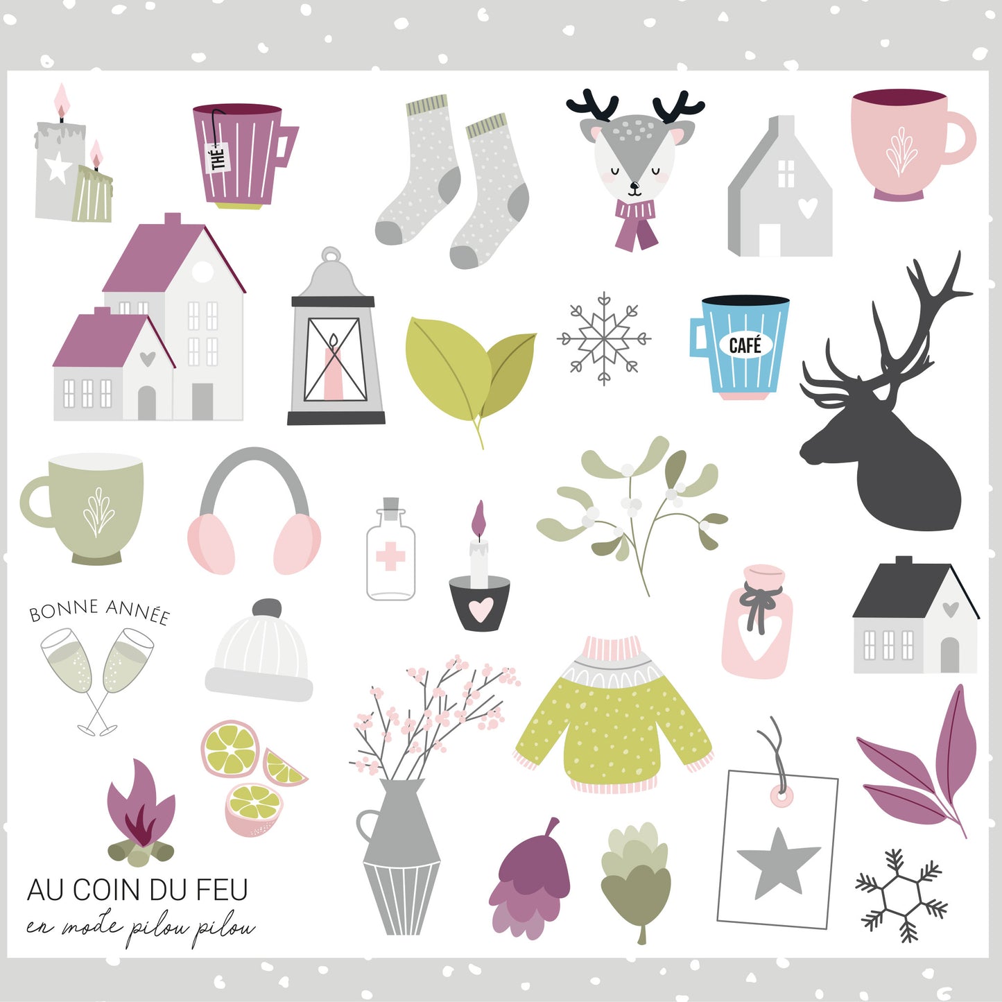 Die-cuts - Un jour de neige