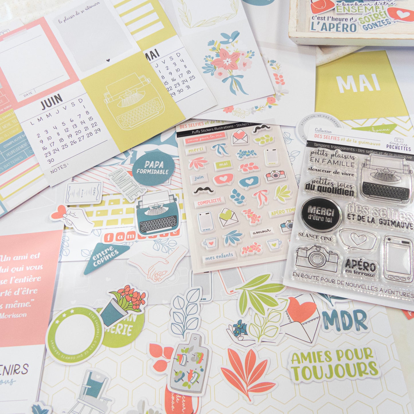 Kit Scrapbooking - Des selfies et de la guimauve
