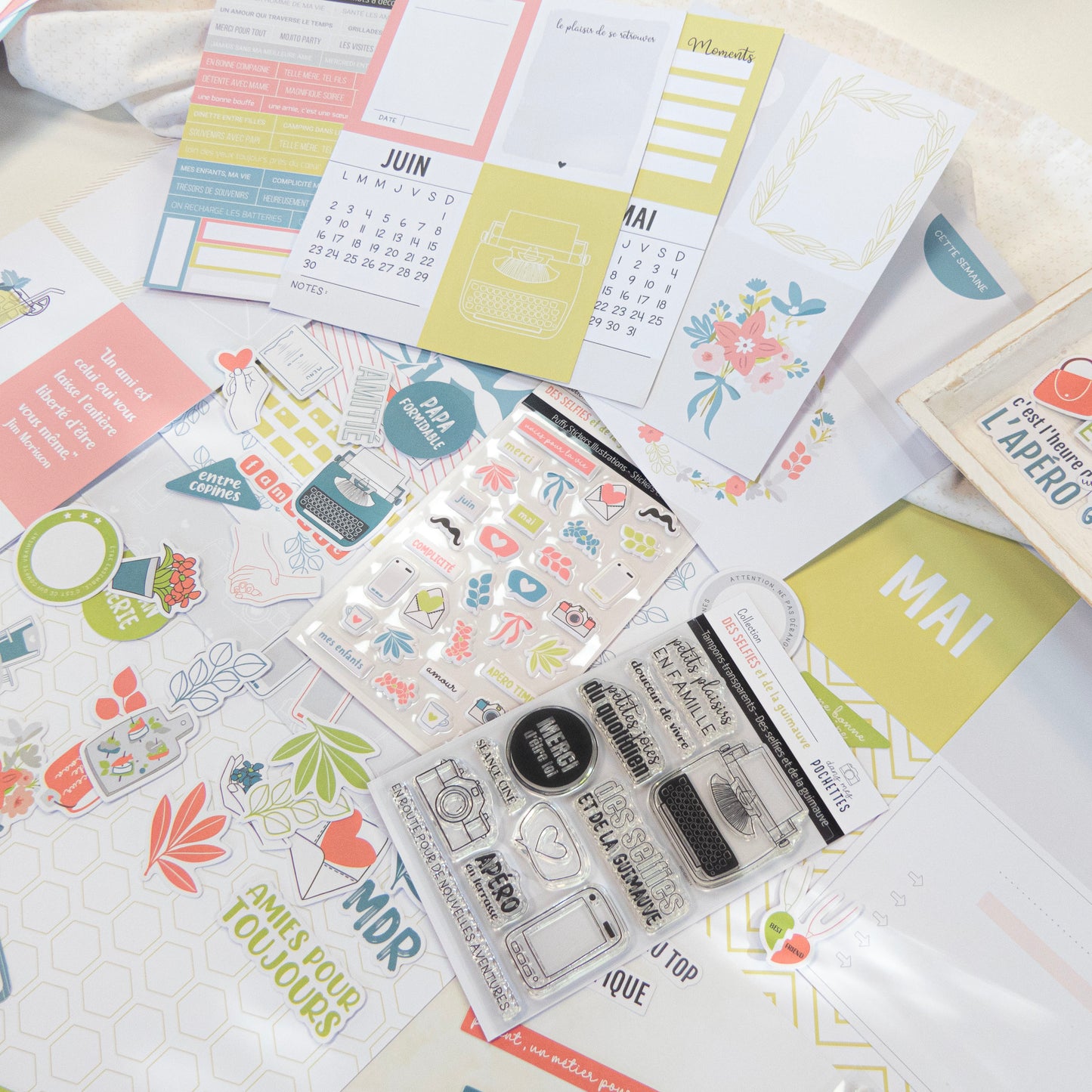 Kit Scrapbooking - Des selfies et de la guimauve
