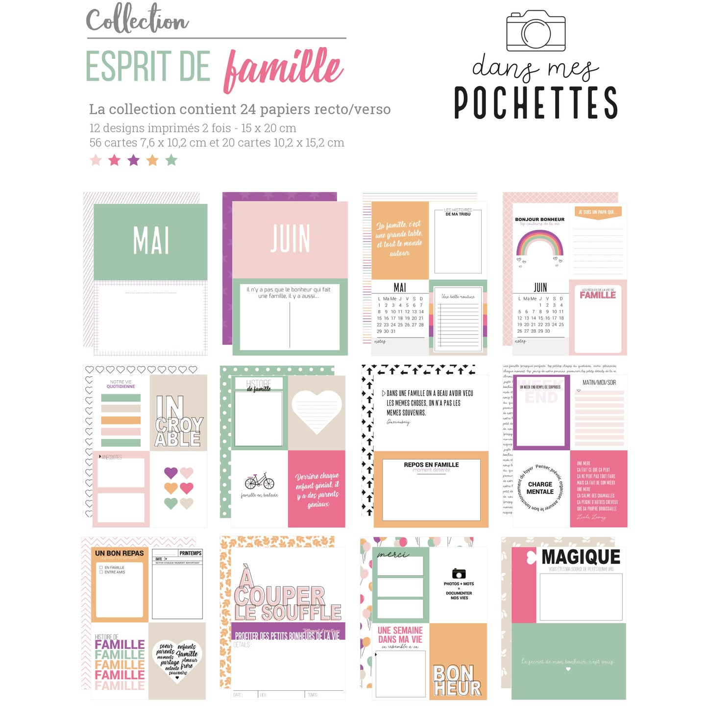 Papiers et cartes Mon Journal de l'année - Esprit de famille