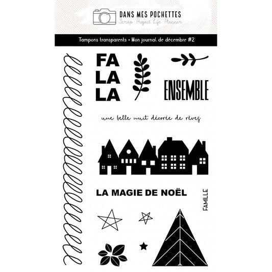 Tampons transparents - Mon journal de Décembre 2